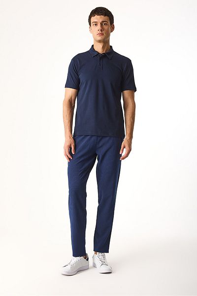 VENA Alfred Elastic Waist Thick Striped Textured Trousers