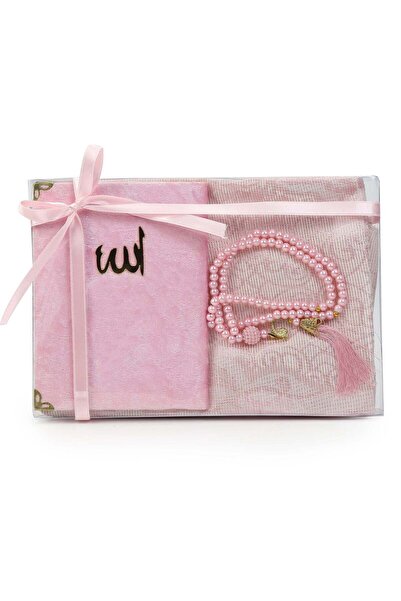 İkon store Pembe 3 Parça Seccade Hediye Seti