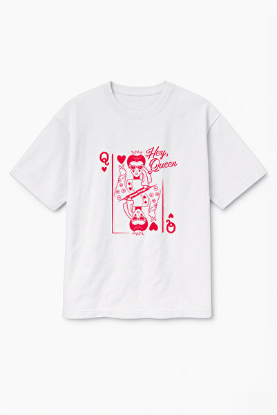 Altair Tr Oversize White Unisex Queen Playing Card Printed T-Shirt T-Shirt