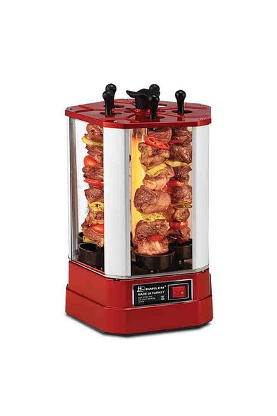 HARLEM Grill pentru frigarui 1400W Rotisor electric