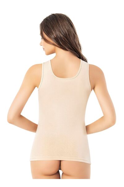 Zeta Group Women's Plain Comfortable Modal Style Thick Strap Undershirt Skin - Skin - Ilc2.Kos-6G60U1-Ten