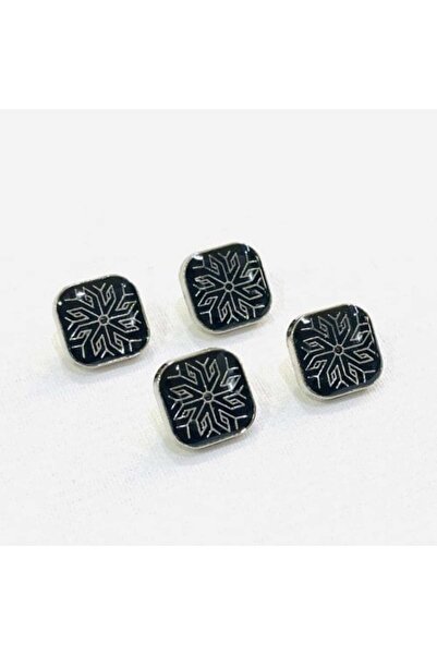 Abrar أزرار معدنية كبس للثوب السعودي الرجالي - 8 قطع