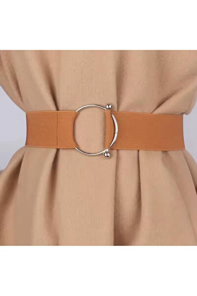 Descoin Elastic Women's Belt with Ring Buckle, Jacket Belt,