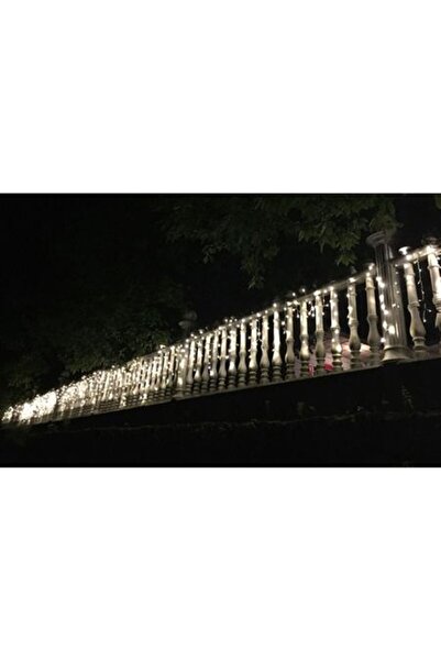 SDX Market Instalație de Crăciun cu perdea cu franjuri, 4m x 0,7 m, 120 LED-uri, alb rece, 8 efecte luminoase, fire negre