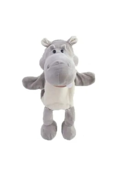 OEM Hand Puppet Hippopotamus, Grey, 30 cm