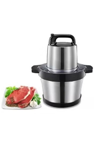 Generic Electric Meat Grinder and Food Processor with 6-Liter Stainless Steel Bowl - New Silver Crest