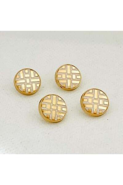 Abrar أزرار معدنية كبس للثوب السعودي الرجالي - 8 قطع