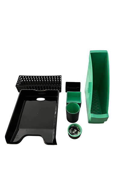 TREND16 مجموعة أدوات مكتبية من 10 قطع (رف للمستندات، حامل للمجلات، حامل للمذك...