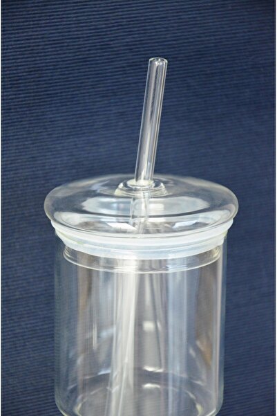 Qerhome Pinterest Glass Cup with Straw and Lid 500 ml Coffee and Presentation Cup I Cocktail Glass