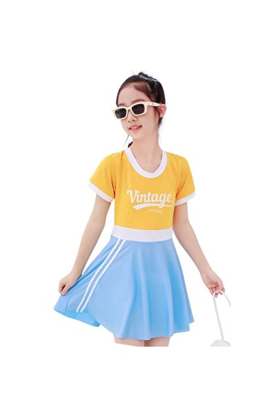 Mixbo - One-Piece Swimsuit for Kids, Yellow, 56 cm