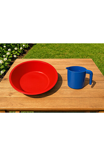 Metler Jumbo 75 cm Plastic Laundry Basin + Mug Set of 2 Sacrifice Bowl Soft Q...