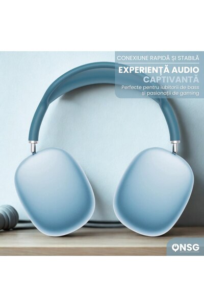 YETI Wireless On-Ear Headphones Sunix BLT-27, Bluetooth 5.0, HiFi Stereo, Microphone, 30h, Blue