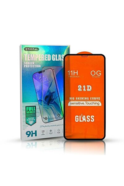 OEM Folie de protecție a ecranului pentru Apple iPhone 14, sticlă securizată, aderență completă, 21D, NC783, neagră