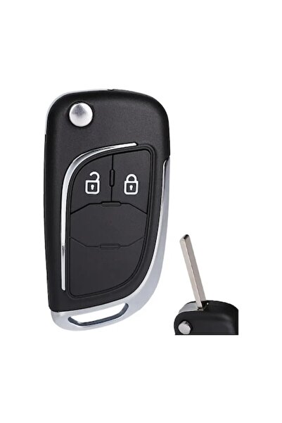 General Store Carcasa cheie tip briceag completă, General Store, 2 butoane, compatibilă cu modele Opel și Chevr