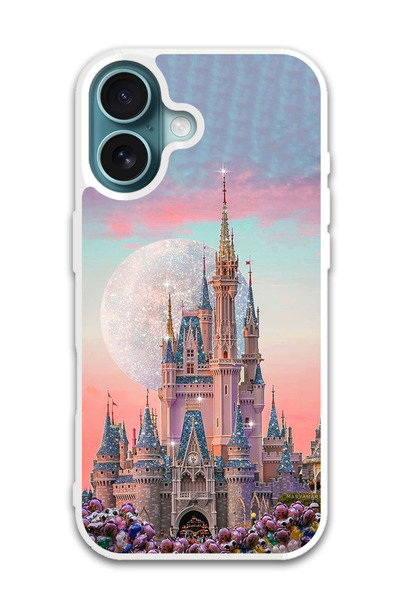 Theodor غطاء حماية لهاتف أبل آيفون 16 بلس - قلعة ديزني (مصد أبيض)