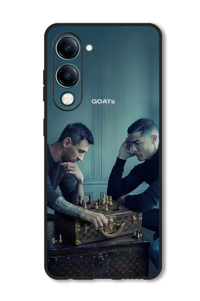 Theodor جراب متوافق مع هاتف Vivo Y29s غطاء حماية مقاوم للصدمات بتصميم شطرنج م...