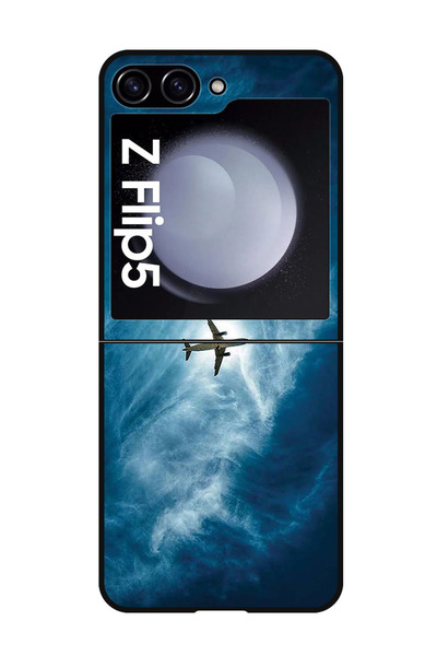 Theodor جراب واقٍ مضاد للخدش والصدمات لهاتف Samsung Galaxy Z Flip 5، طائرة في...