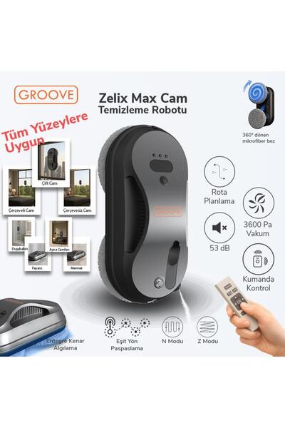 Groove Zelix Max Akıllı Cam Temizleme Silme Robotu +Yapay Zeka Desteği+Ultra ...