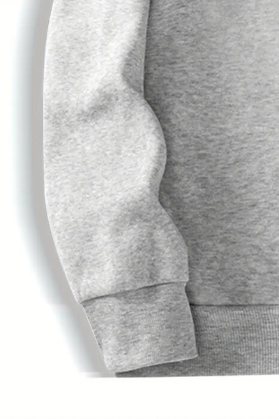 CLAYES Hanorac gri cu fermoar Dikyaka - YILDIZ - Țesătură de iarnă