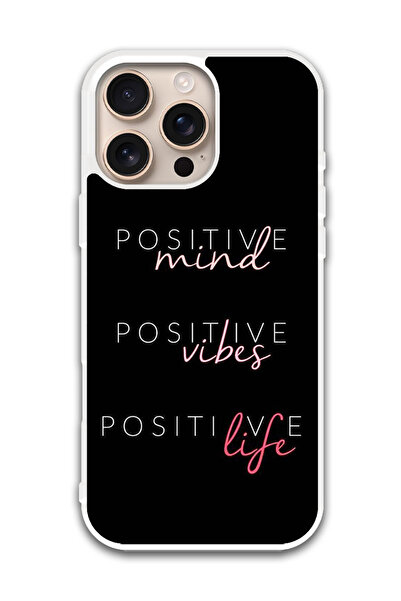 Theodor غطاء حماية لهاتف أبل آيفون 16 برو - عقل إيجابي (مصد أبيض)