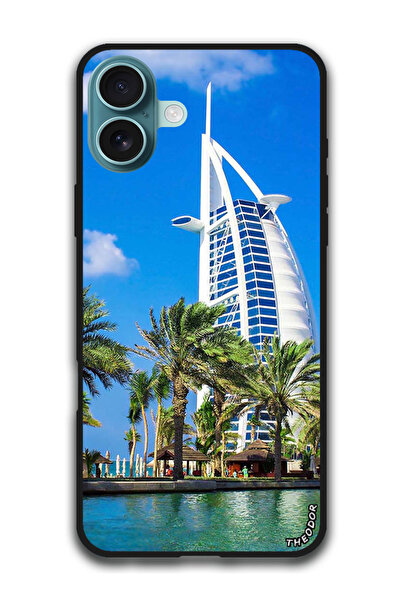 Theodor جراب واقٍ مضاد للخدش والصدمات لهاتف iPhone 16 Plus (6.7) بوصة برج دبي