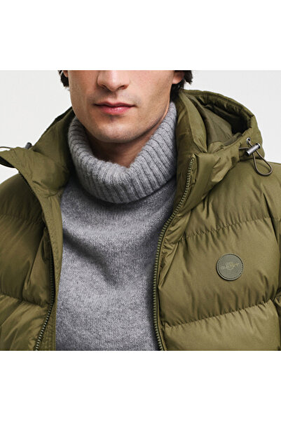 Gant Erkek Yeşil Kapüşonlu Mont