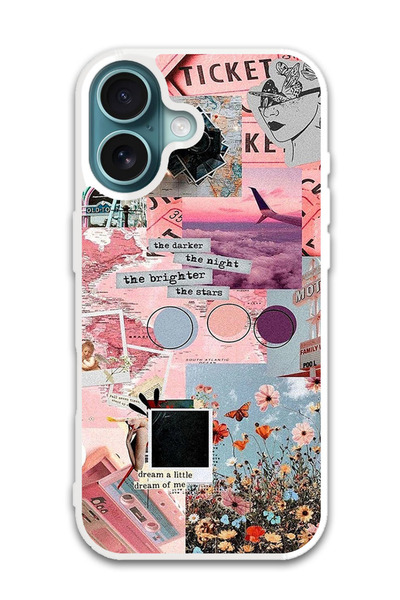 Theodor غطاء حماية لجهاز أبل آيفون 16 ذا داركر ذا نايت (واقي أبيض)