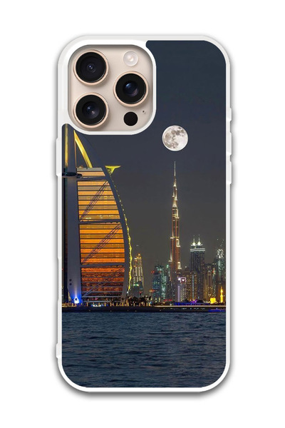 Theodor غطاء حماية لهاتف أبل آيفون 16 برو برج العرب (مصد أبيض)