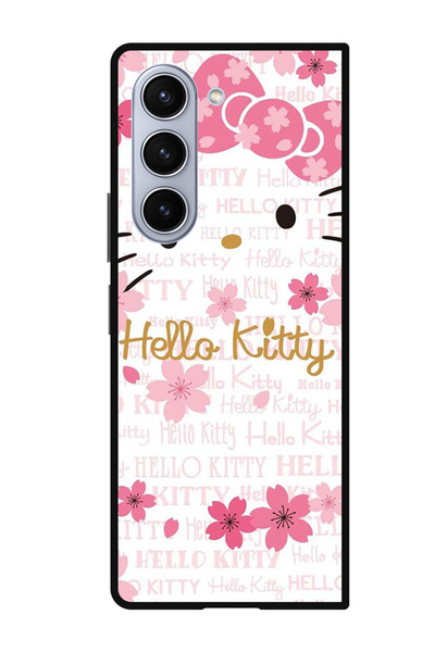 Theodor جراب واقٍ مضاد للخدش والصدمات لهاتف Samsung Galaxy Z Fold 5 Hello Kitty