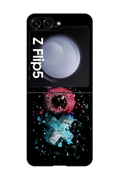 Theodor جراب واقٍ مضاد للخدش والصدمات لهاتف Samsung Galaxy Z Flip 5 رموز PS