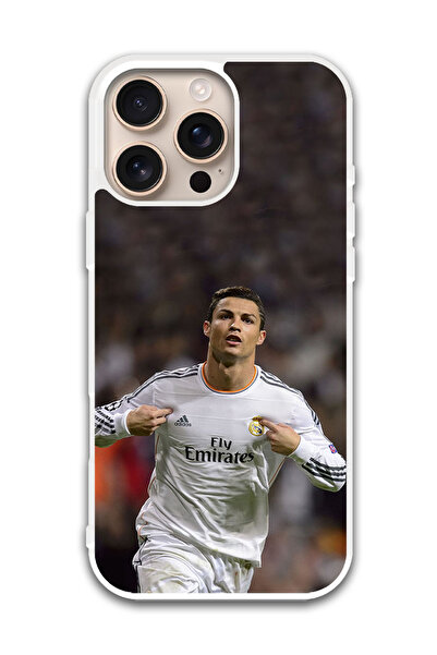 Theodor غطاء حماية لهاتف أبل آيفون 16 برو كريستيانو رونالدو (3) (مصد أبيض)