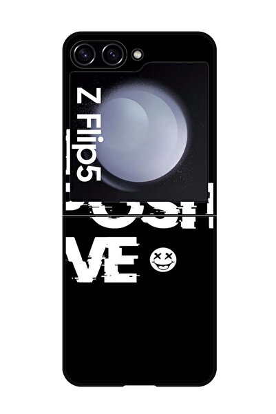 Theodor جراب واقٍ مضاد للخدش والصدمات لهاتف Samsung Galaxy Z Flip 5 كن إيجابيًا