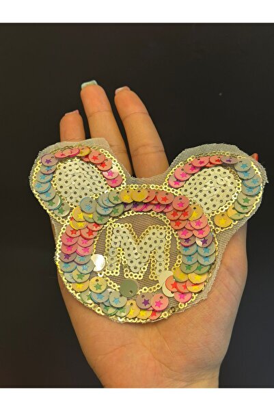 Gönülden Tasarım PULIȚĂ COLORATĂ CU PAILLETTES ÎN FORMĂ DE M CAPUL URSULUI EM...