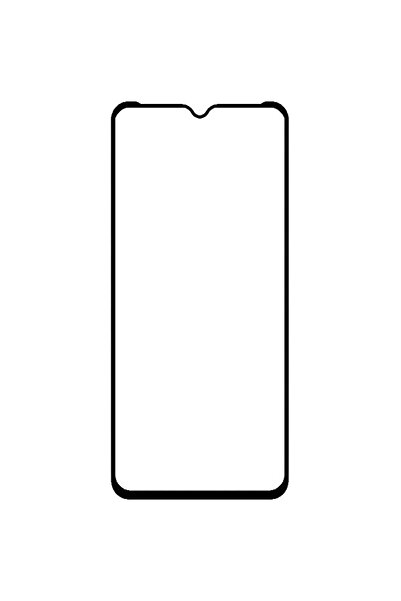 ELDE Sticlă de protecție pentru ecran Samsung Galaxy A12 Nacho / M12 / A12, aderență completă, 10D, neagră