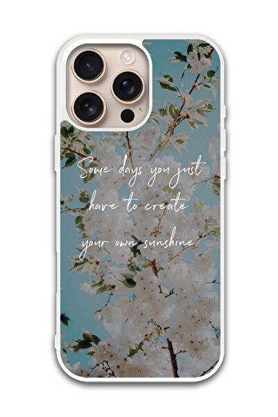 Theodor غطاء حماية لجهاز أبل آيفون 16 برو اصنع أشعة الشمس الخاصة بك (واقي أبيض)