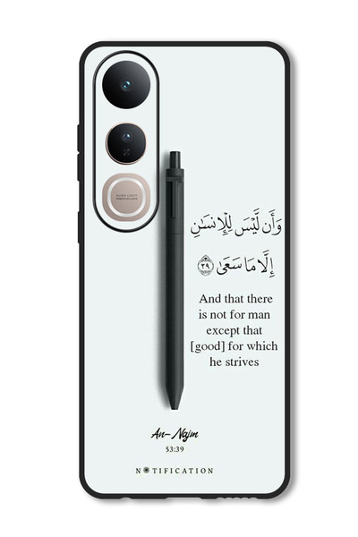 Theodor جراب متوافق مع فيفو V50 لايت غطاء حماية مقاوم للصدمات اقتباس عربي (19)