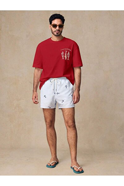 Vordevia Endless Ocean Design Printed Cotton Tshirt