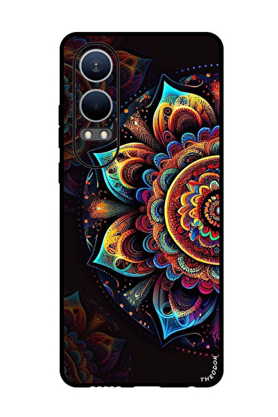 Theodor غطاء حماية مضاد للخدش والصدمات لهاتف OnePlus Nord CE4 Lite بزهرة جانب...