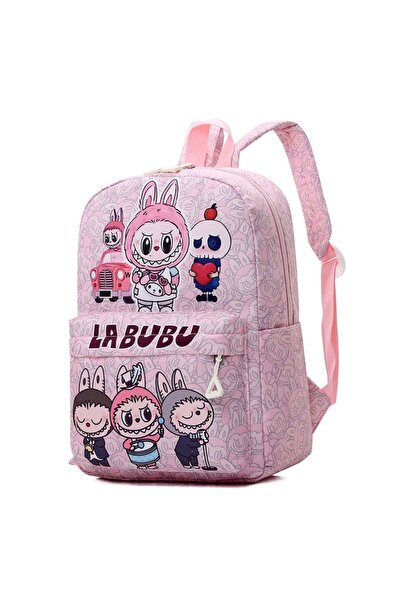 OEM School Backpack Labubu, Pink, Size 33x25x10cm, Includes 1 Bag