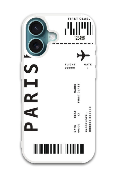 Theodor غطاء حماية لجهاز أبل آيفون 16 بلس باريس باس (مصد أبيض)