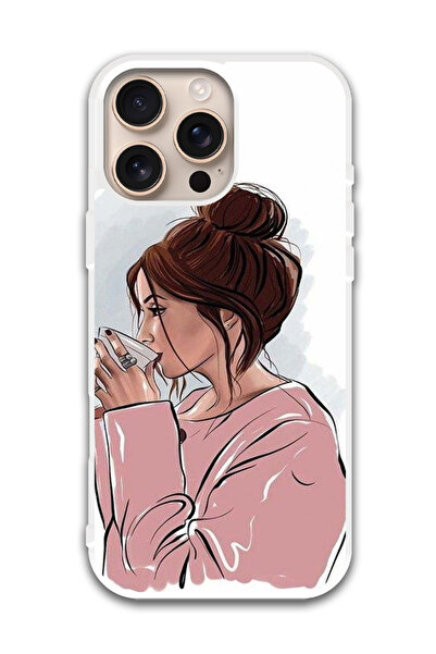 Theodor Protective Case Cover For APPLE IPHONE 16 Pro Max Girl Drinking Coffe...