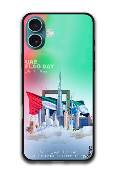 Theodor غطاء حماية مضاد للخدش والصدمات لهاتف iPhone 16 (6.1) بوصة، يوم علم ال...