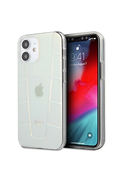 MERCEDES Carcasă Transparent Line Iridescent pentru Apple iPhone 12 mini - Transparentă
