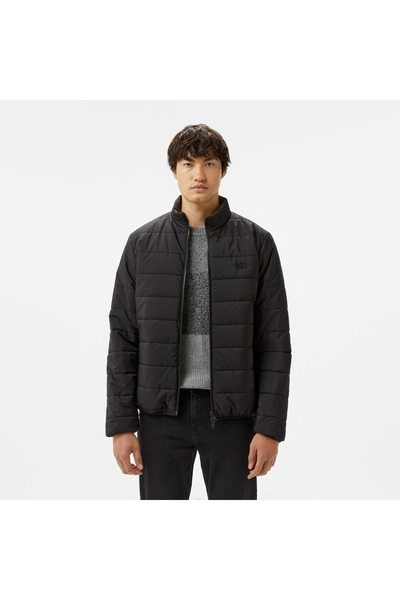 Lacoste Erkek Regular Fit Dik Yaka Çift Taraflı Siyah Mont