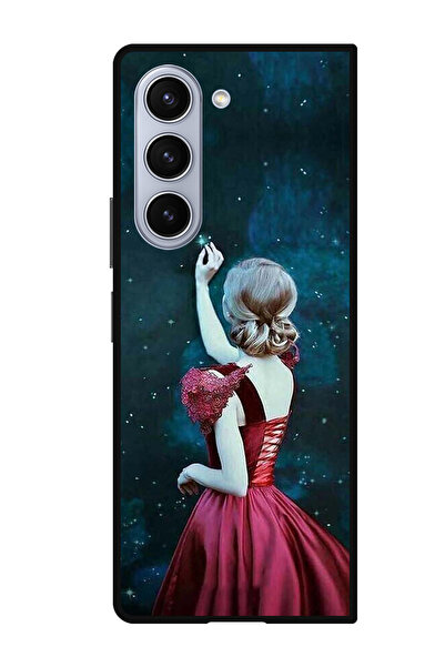 Theodor جراب واقٍ مضاد للخدش والصدمات لهاتف Samsung Galaxy Z Fold 5، فتاة تلم...