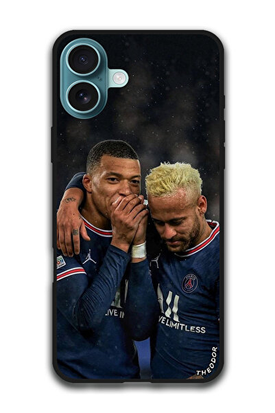 Theodor جراب واقٍ مضاد للخدش والصدمات لهاتف iPhone 16 Plus (6.7) بوصة مبابي ونيمار 1