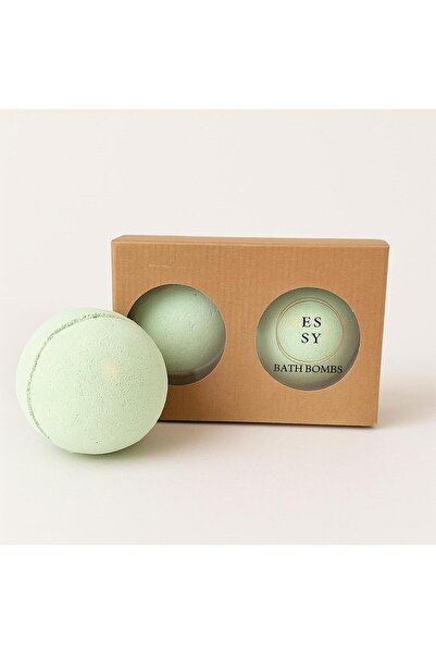 ESSY LINE Set of 2 Foaming Bath Bombs - Lemon and Eucalyptus - 2 x 180 gr