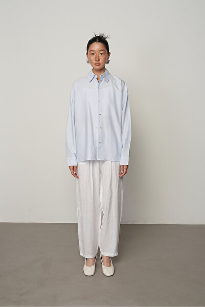 Orfeo Negro Cămașă DE DAME ALBASTRU CU DETALII CU BUCĂTĂ