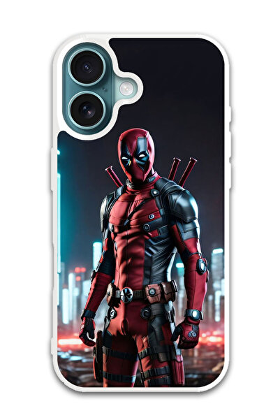 Theodor غطاء حماية لهاتف أبل آيفون 16 ديدبول 1 (مصد أبيض)