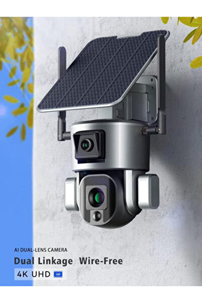 SHEWOW 4K Security Battery Camera Outdoor Wireless Solar with Dual Lens 300 PIR Angle Human Vehicle